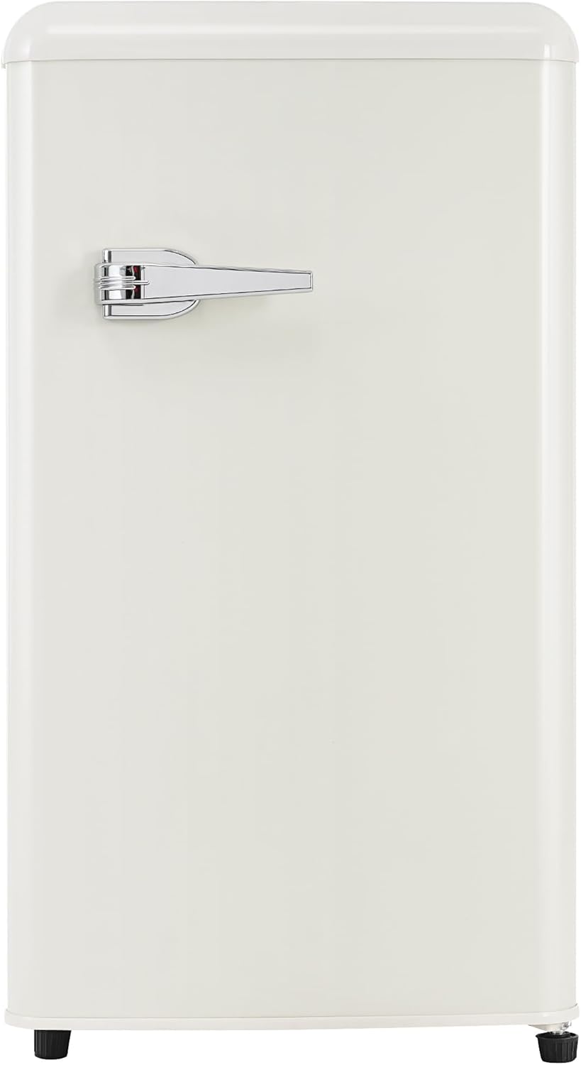 Merax Frigorifero con Congelatore, Frigorifero Combinato, Piccolo Frigorifero con 51L e Congelatore 21L, Silenzioso, LED, Ripiani in Vetro, Cassetto Verdura, Balconcini, per Cucina, Soggiorno, Ufficio, Nero