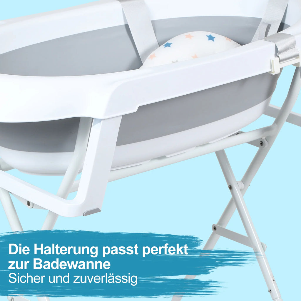 Sonnewelt Babywanne mit Stnder Faltbare mit Thermometer