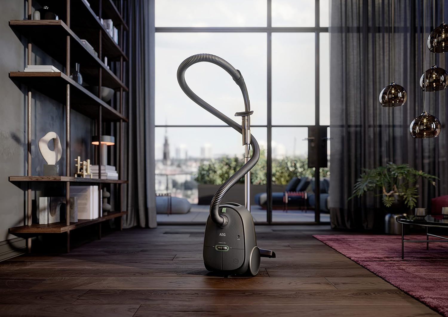 AEG CLEAN 6000 AB61C2DB Aspirapolvere con sacco / elevata potenza di aspirazione / include bocchetta per imbottiti / 50% plastica riciclata / ideale per proprietari di animali domestici / pulizia di tappezzeria / cavo da 12 m / 750 W / Blu