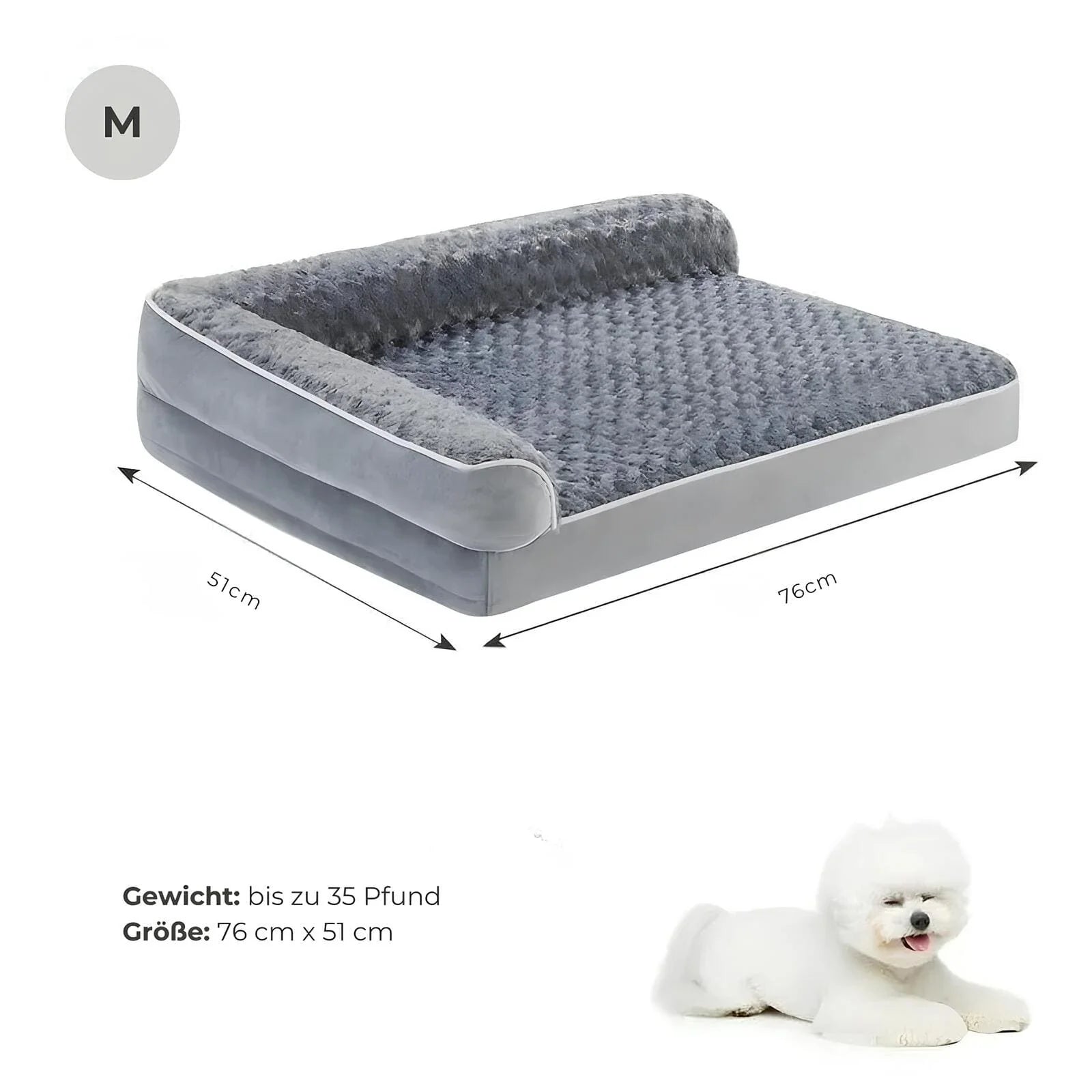 MegaComfort - Groes, wasserfestes Hundebett für maximale Unterstützung und Komfort