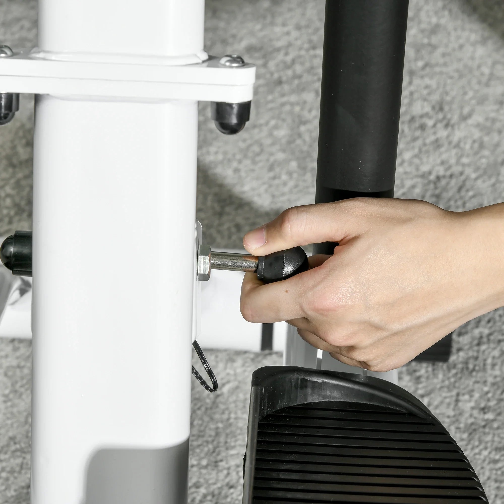SPORTNOW Stepper con Maniglia 12 Livelli di Resistenza Display Monitor