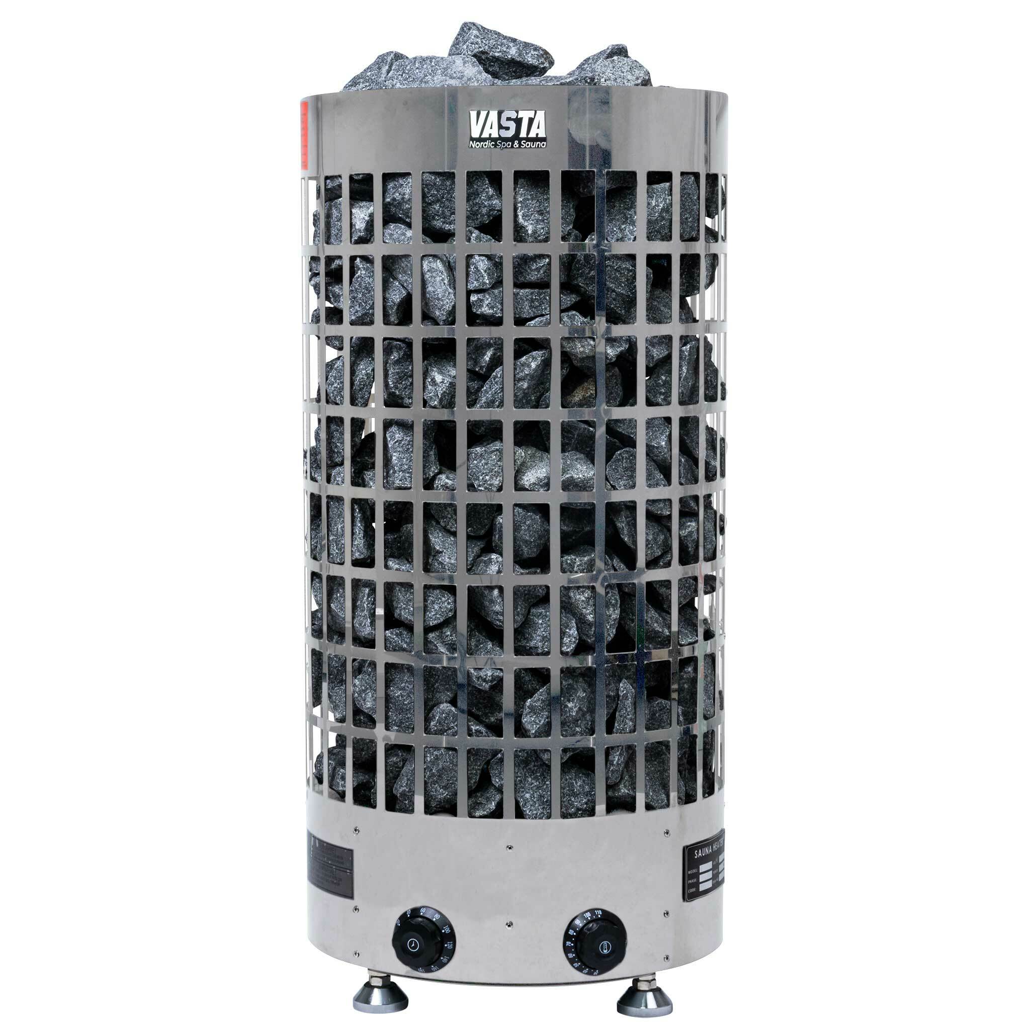 Vasta Saunaofen elektrisch Ignite 6kw, feste regelung, 5-8m3, stahl