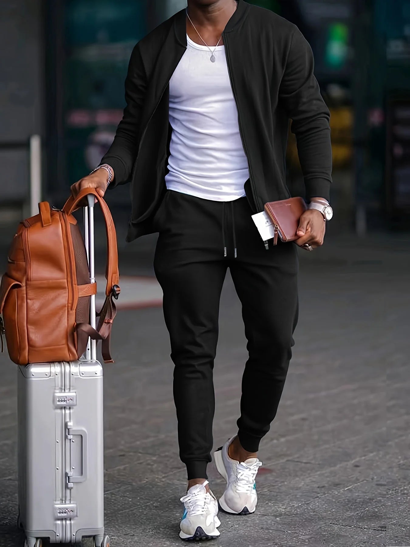 Completo casual due pezzi da uomo