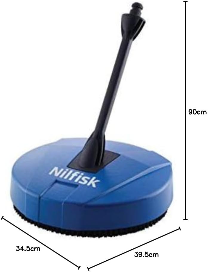Nilfisk C 110.7 Bar Hochdruckreiniger + Schaumsprüher + Kompakt-Flächenreiniger + Bürste - Mini-Druckreiniger für Außenbereiche und Autos (1400 W)