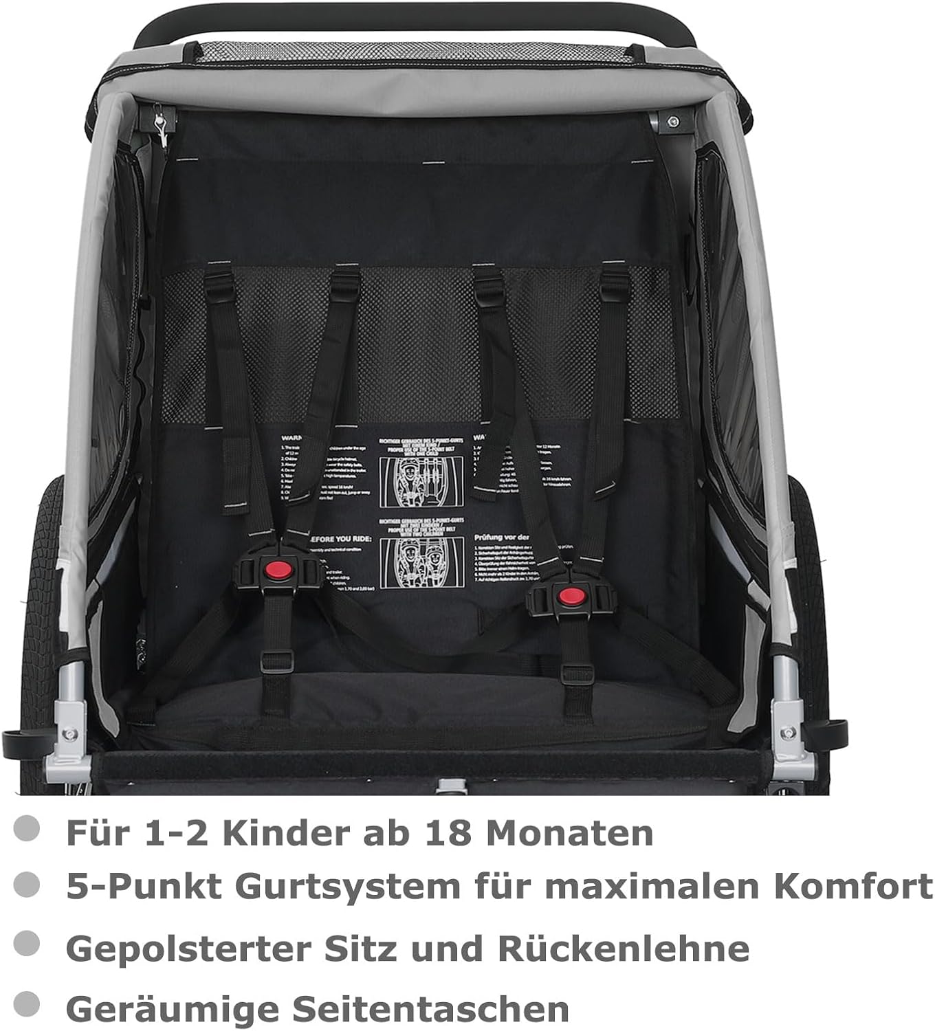 Tiggo VS 2 in 1 Rimorchio per bambini Rimorchio per bici Rimorchio con set passeggino Jogger 50202
