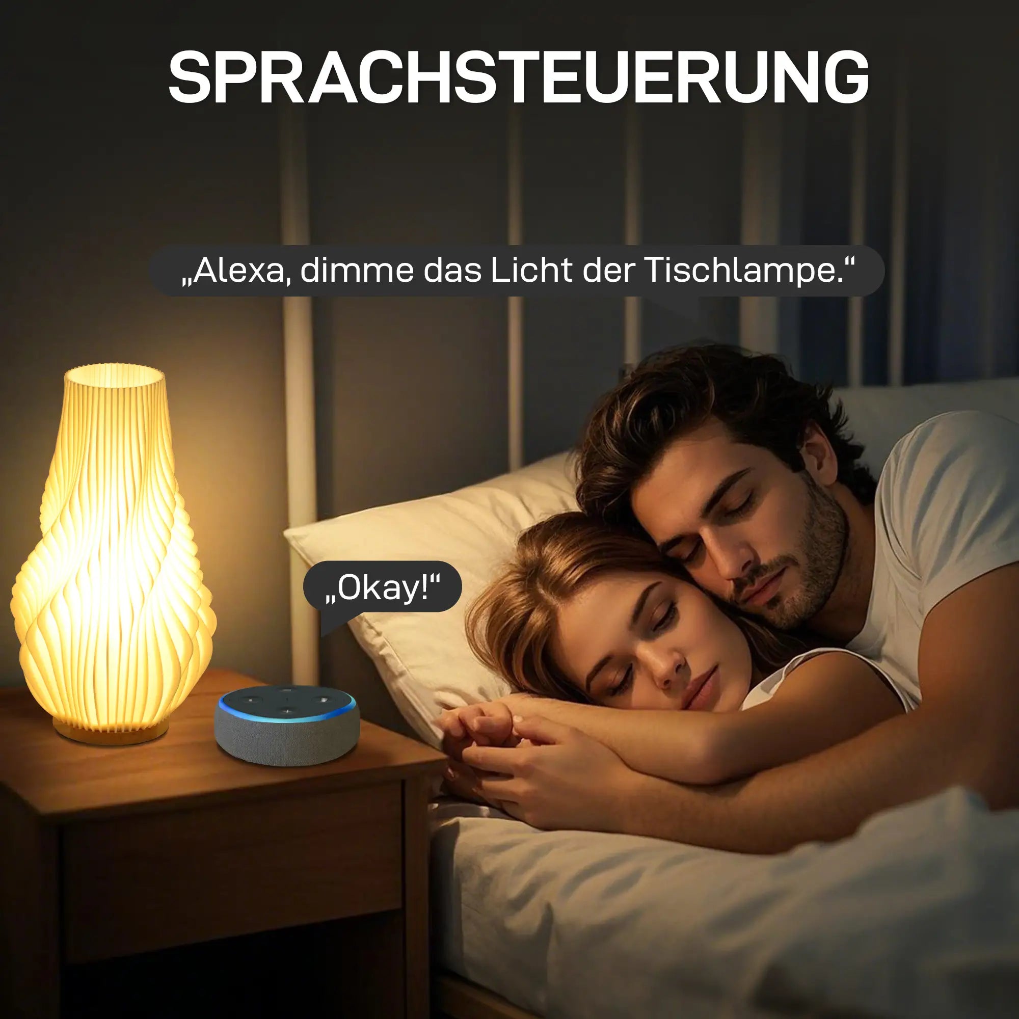Lampada da Tavolo Intelligente HOMCOM con Controllo Tramite App