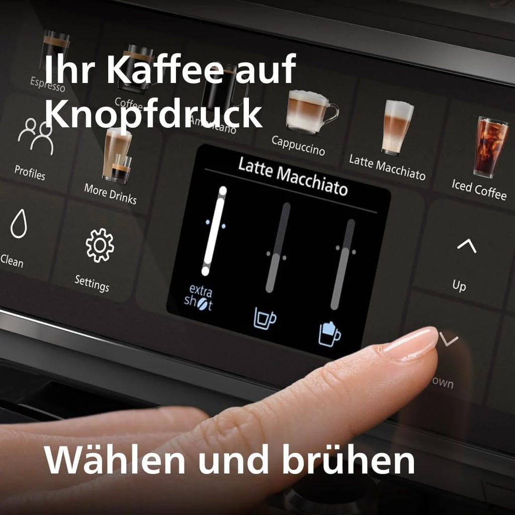 Philips Serie 5500 Macchina da Caffè Automatica – Sistema Lattiera LatteGo, 20 Bevande Calde e Fredde, 40% più Silenziosa con SilentBrew, QuickStart, Grigio (EP5544/50)