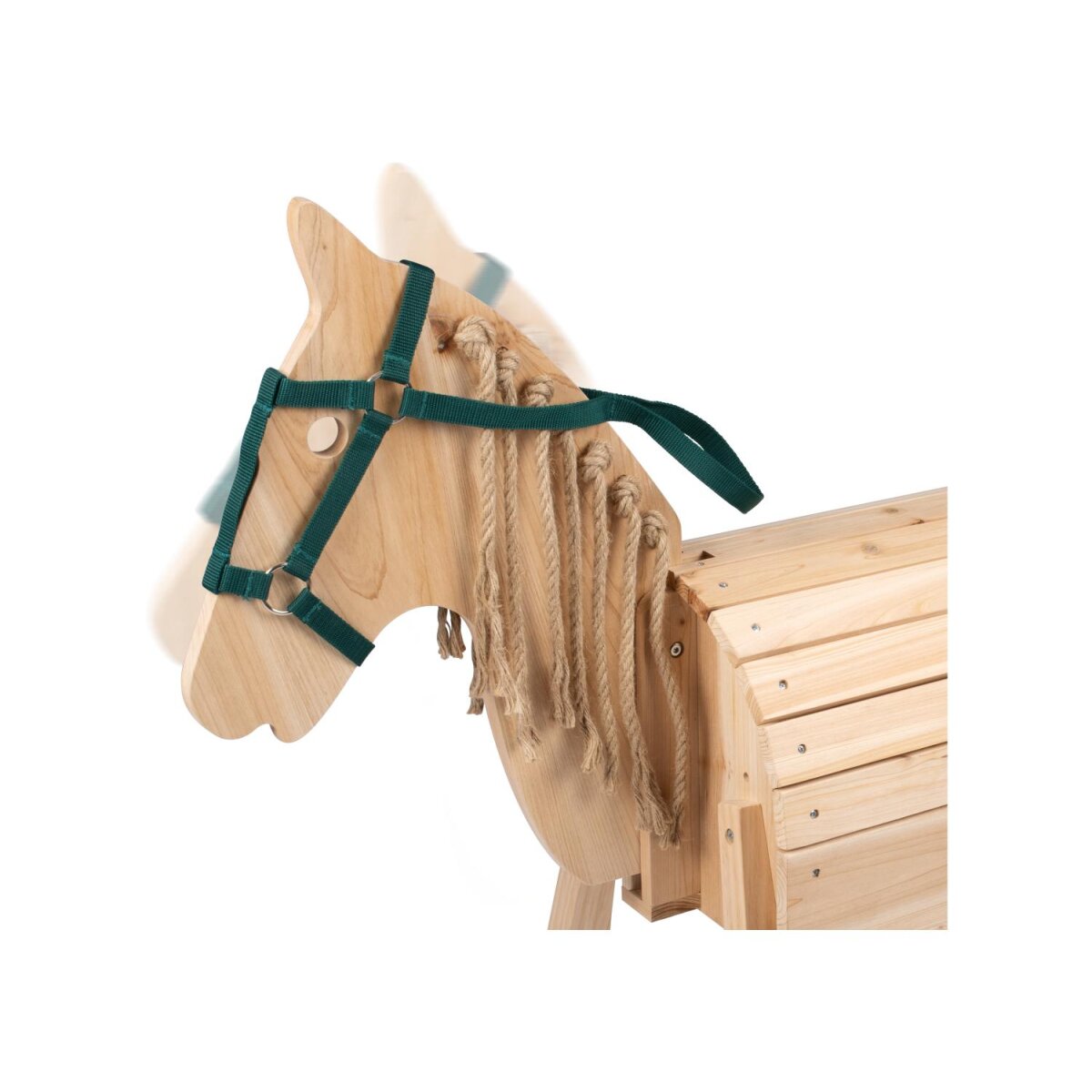 Playtive Cavallo a dondolo in legno vero, regolabile in altezza - Seconda scelta come nuovo