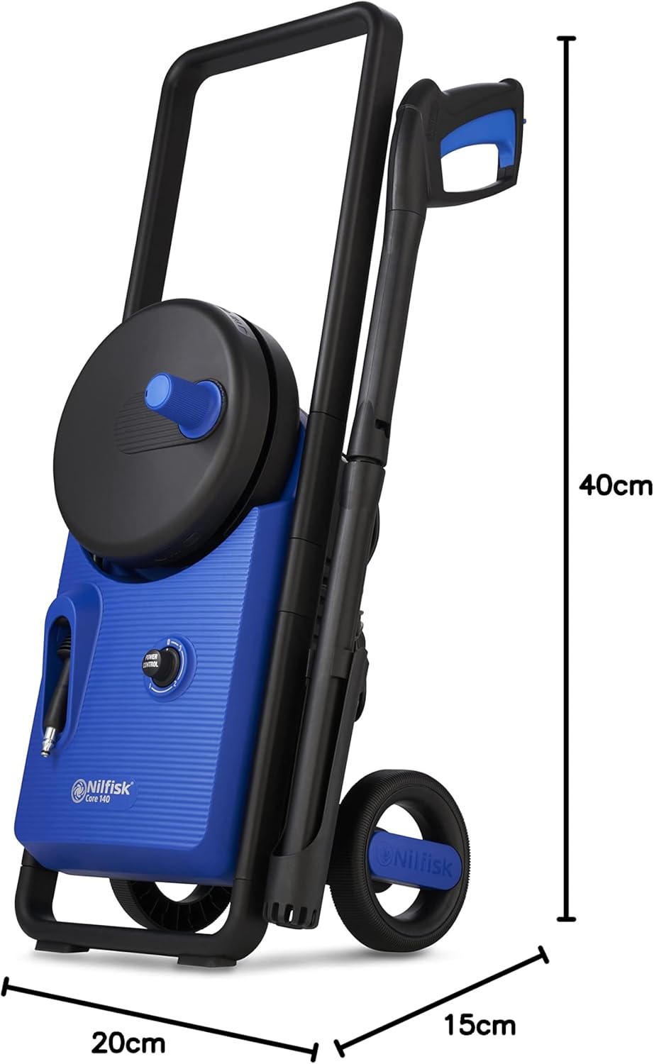 Nilfisk Core 140 Idropulitrice con PowerControl - Idropulitrice per la pulizia di aree esterne e il lavaggio auto (1800 W)