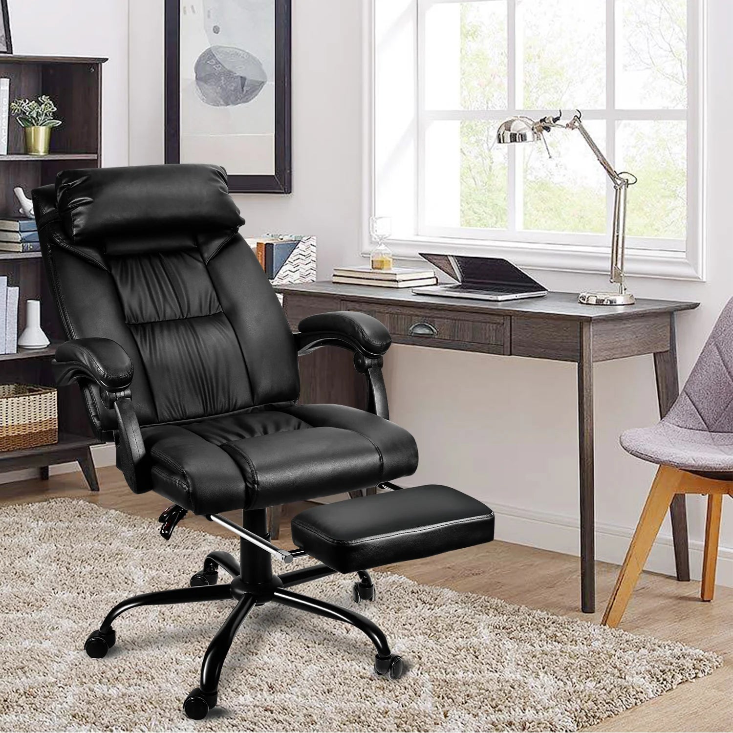 Sonnewelt Sedia girevole regolabile in altezza Sedia da ufficio girevole a 360°