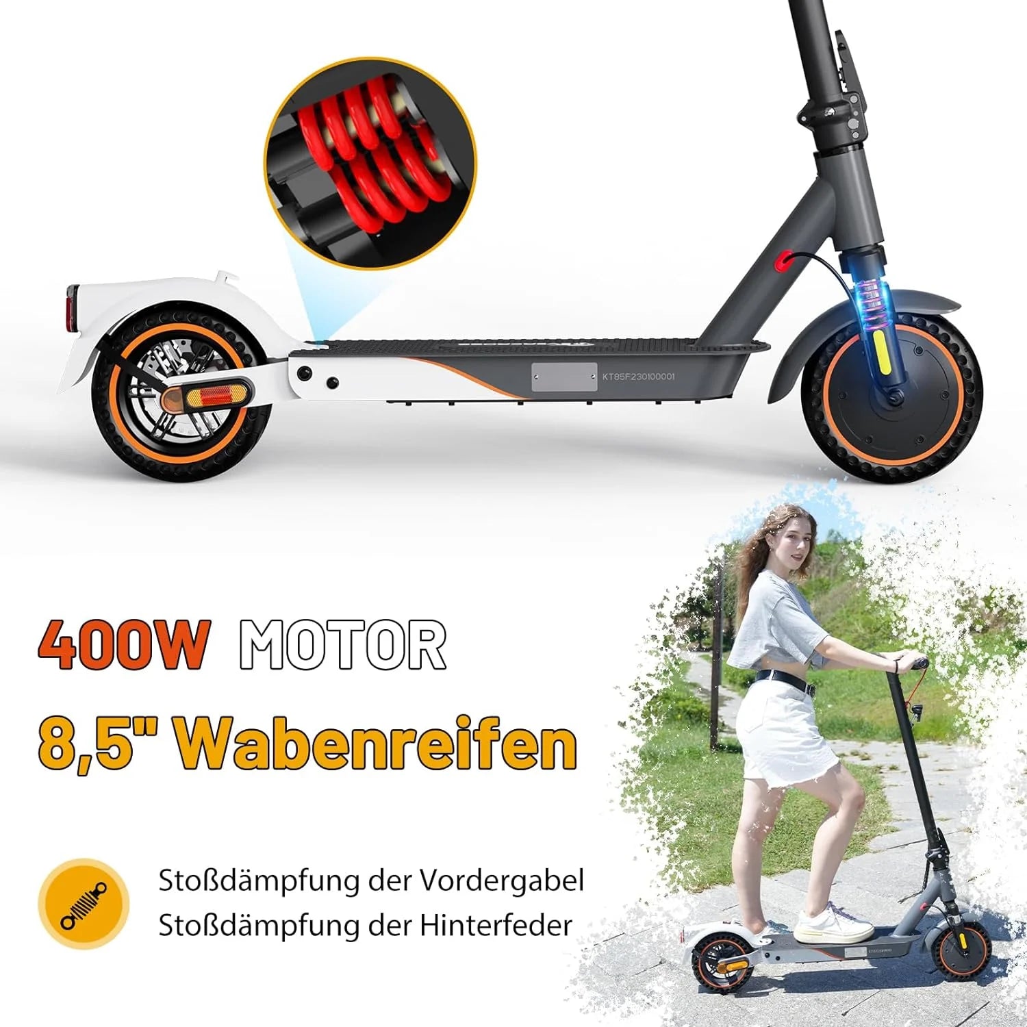 Evercross EV85F ABE Monopattino Elettrico con Motore da 400W