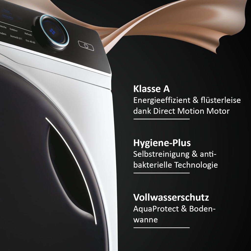 Haier I-PRO SERIE 7 HW80-B14979 Waschmaschine / 8 kg / A - beste Effizienz / Direct Motion Motor - absolut leise / XL-Trommel / Refresh-Dampfprogramm / Vollwasserschutz / ABT