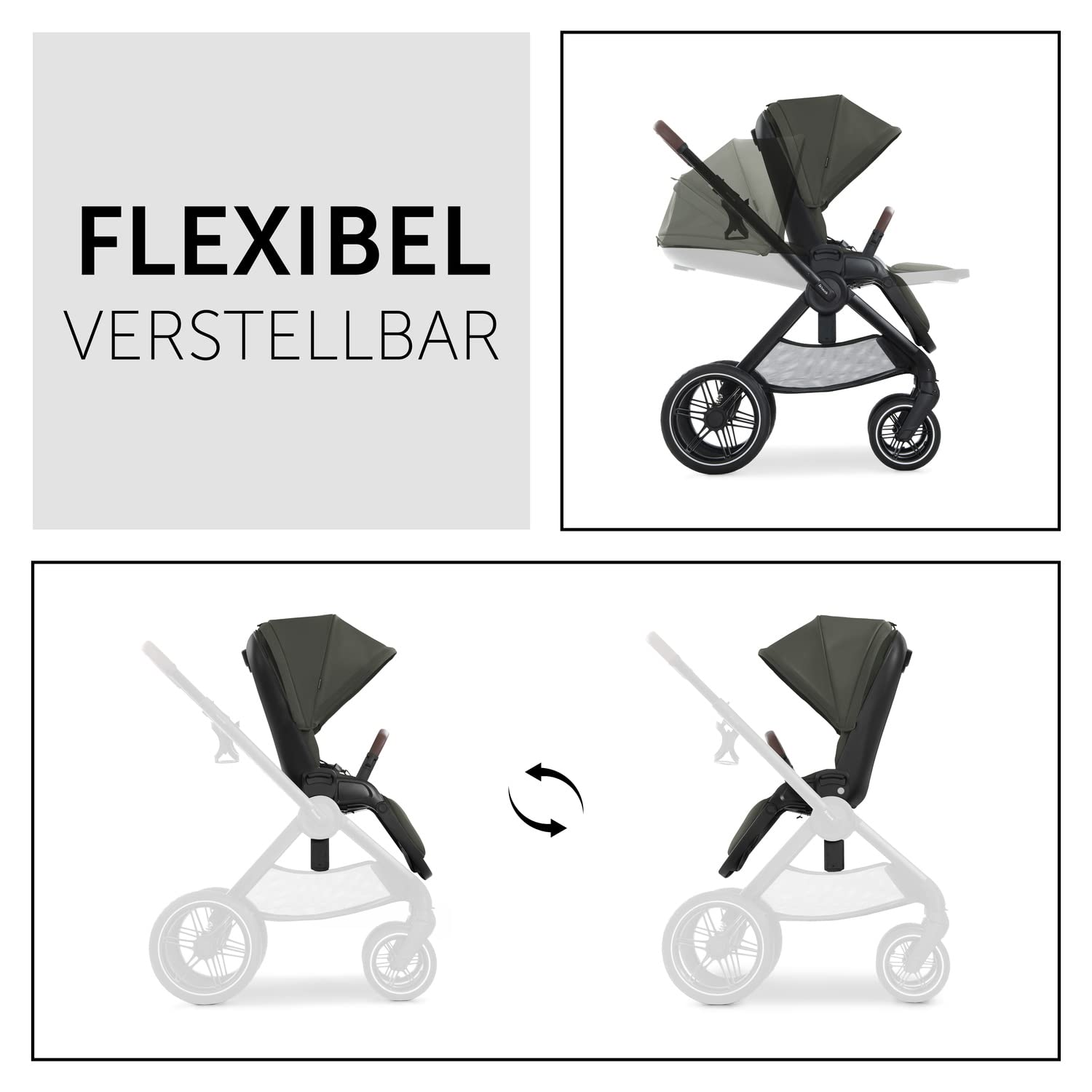 hauck Kinderwagen mit Beindecke Walk N Care ab Geburt bis 22 kg mit Liegefunktion, Becherhalter, Sitz Wendbar & Höhenverstellbar, Gummireifen, Teleskopgriff, UPF 50+, Zusammenklappbar (Dark Navy Blue9