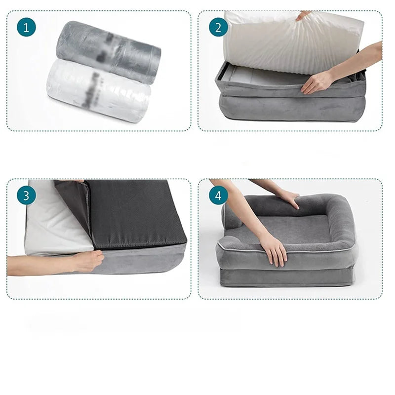 Komfort Hundesofa Grau - Max