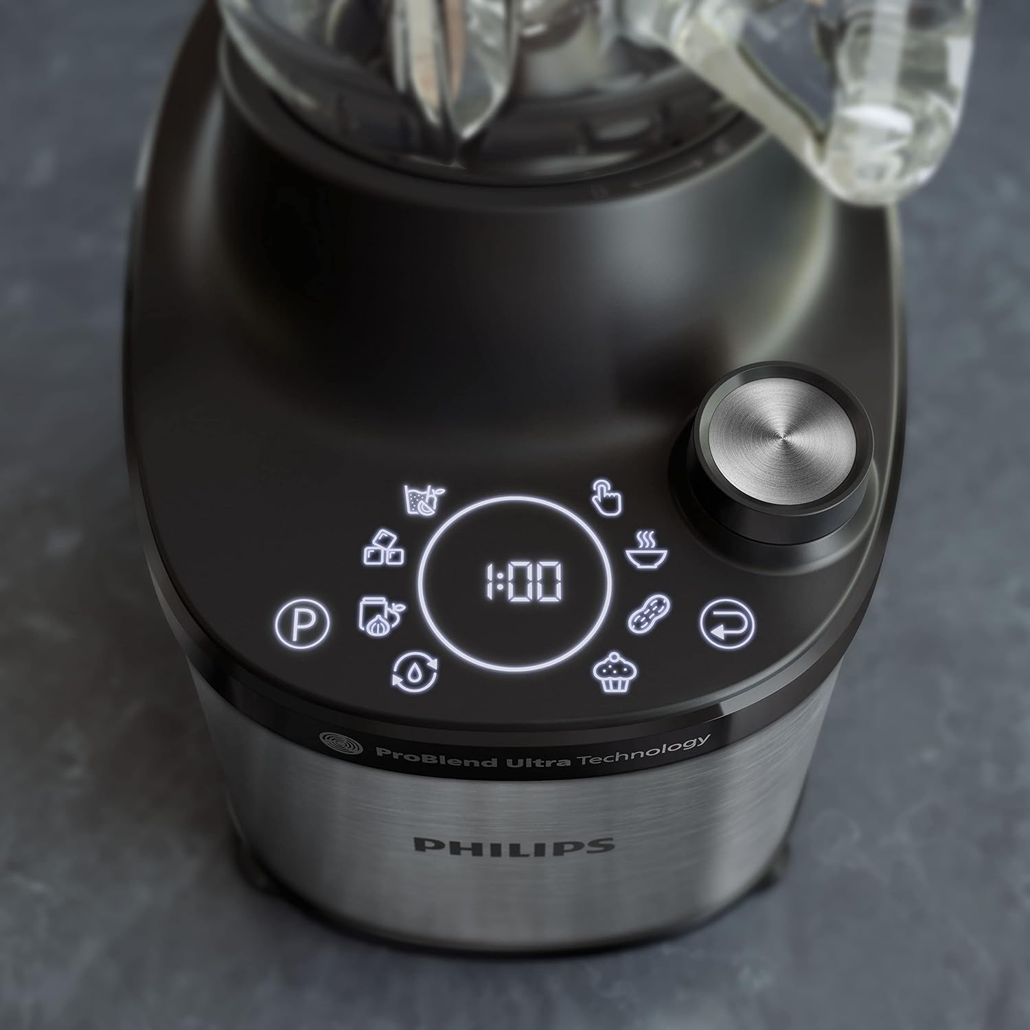 Philips Frullatore 7000 Series - 1500 Watt, 2 Litri, Tecnologia ProBlend Ultra, Programmi di Selezione Rapida, Ricette HomeID, Funzione Quick Clean, 2 Bicchieri in Tritan (HR3760/10)