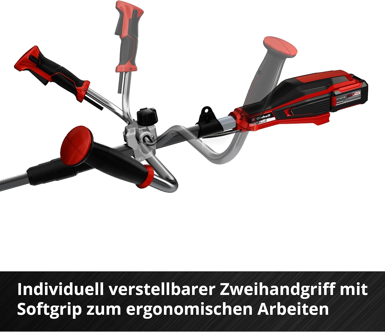 Decespugliatore a batteria Einhell AGILLO 18/200 Power X-Change (Ioni di litio, 18V, 7.500 giri/min., filo con alimentazione automatica/lama a 3 denti, motore anteriore, impugnatura a manubrio, senza batteria e caricabatteria)