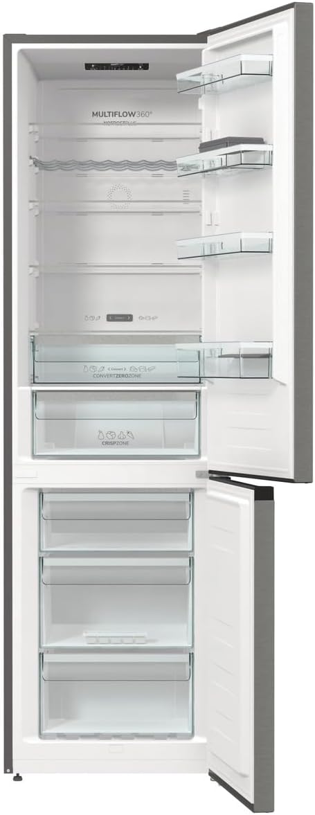 Gorenje RK 418 DPW4 Frigorifero-Congelatore, Classe Energetica D, Vano Verdura CrispZone, Cerniera Porta, Reversibile, Illuminazione Interna LED, Vano Frigorifero 198 Litri, Vano Congelatore 71 Litri, Bianco