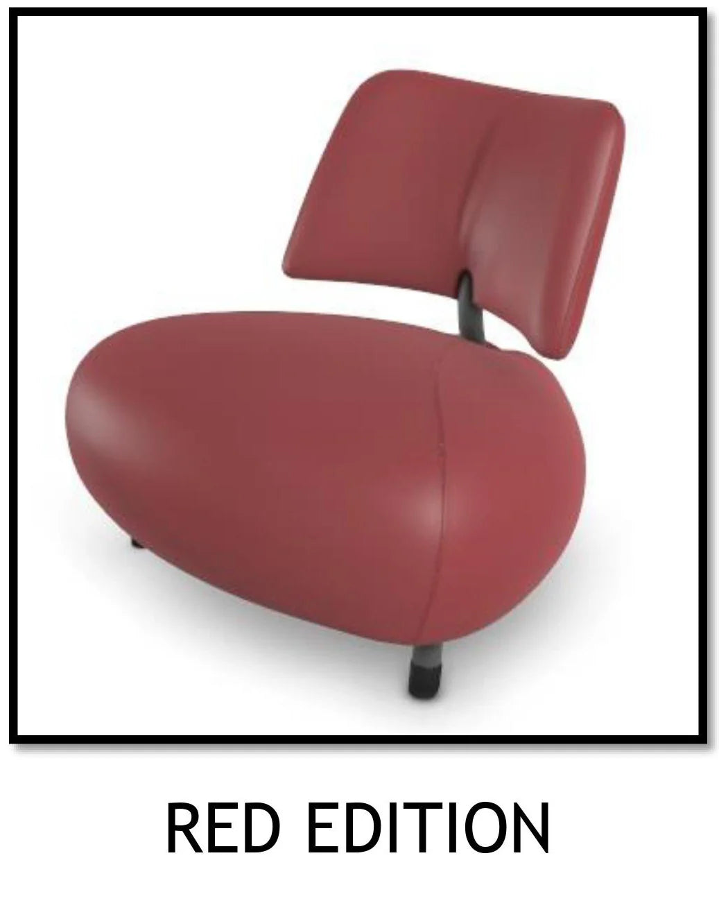Poltrona di design Leolux Pallone Red Edition, poltroncina rossa,