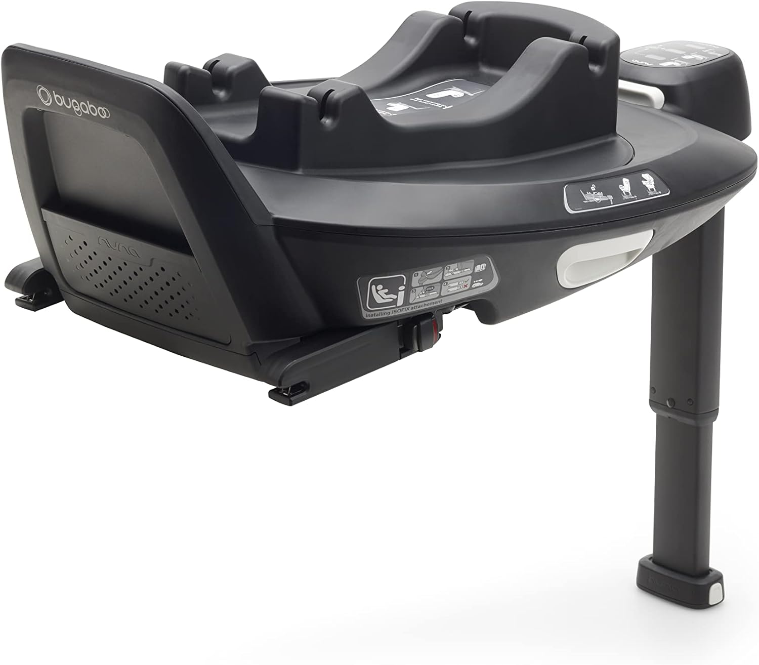 Base ISOFIX a 360 gradi Bugaboo by Nuna per seggiolini auto Owl e Turtle Air, dalla nascita fino a 4 anni o da 0 a 18 kg, orientabile in avanti o all'indietro, installazione sicura