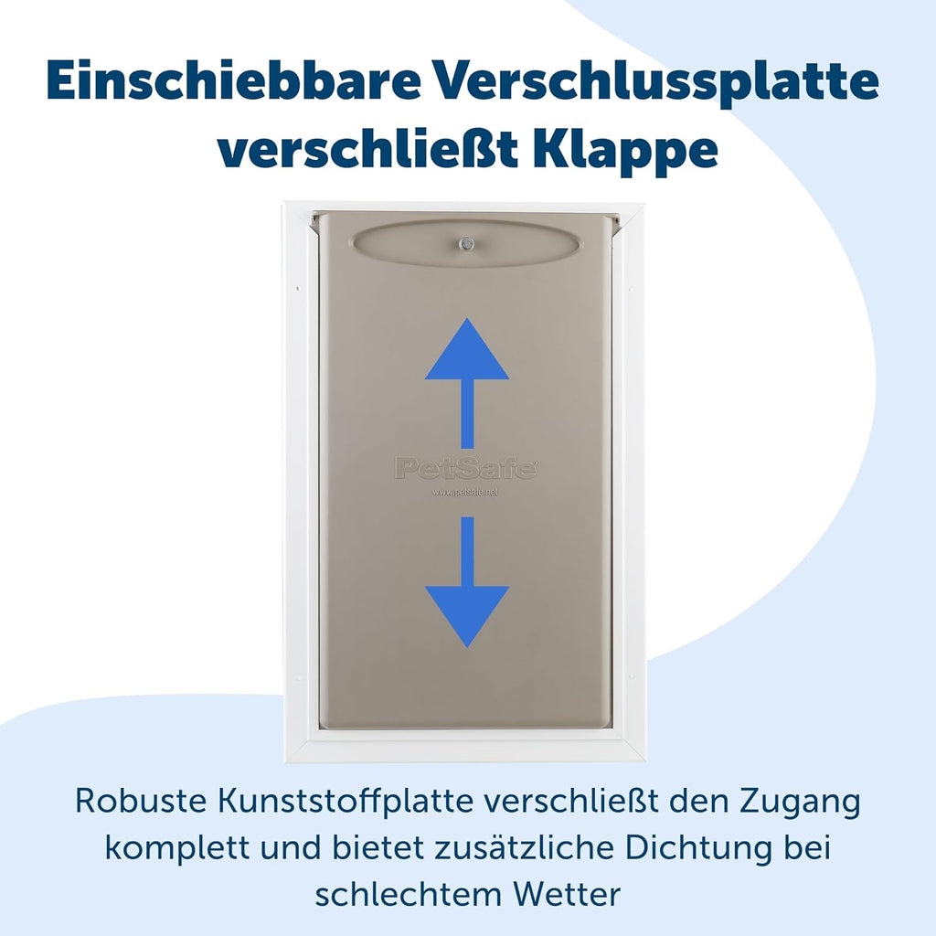 PetSafe Aluminium-Haustiertür für extremes Wetter , Energieeffiziente Katzen- und Hundeklappe, Für Haustiere bis 18 kg, Gre M