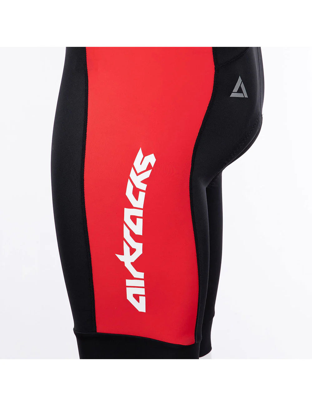 Salopette Ciclismo Corta da Uomo - Salopette Pro Line Nero-Rosso