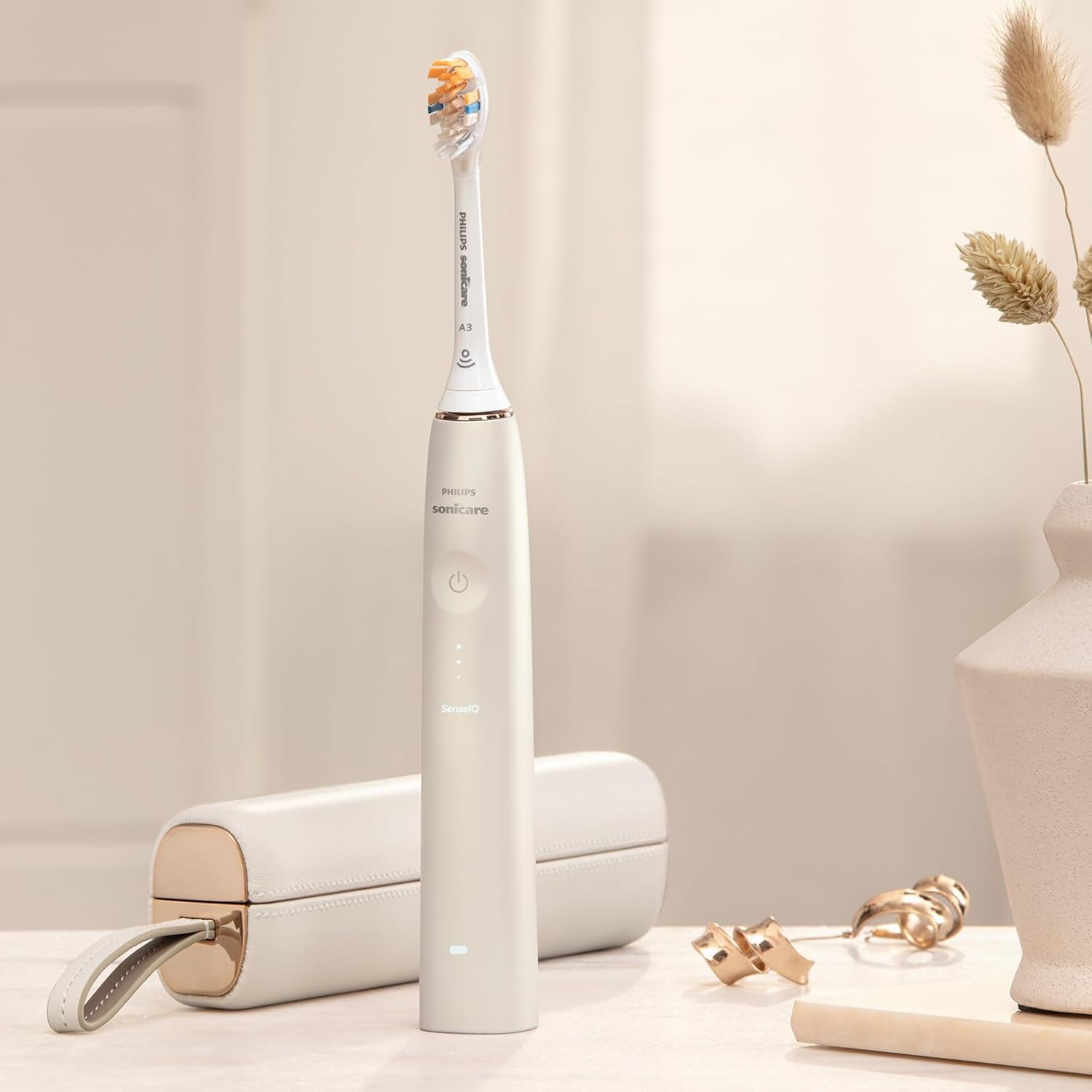 Philips Sonicare DiamondClean Prestige 9900 – Spazzolino elettrico con SenseIQ, testina all-in-one A3 Premium e custodia di ricarica, blu notte (Modello HX9992/12)