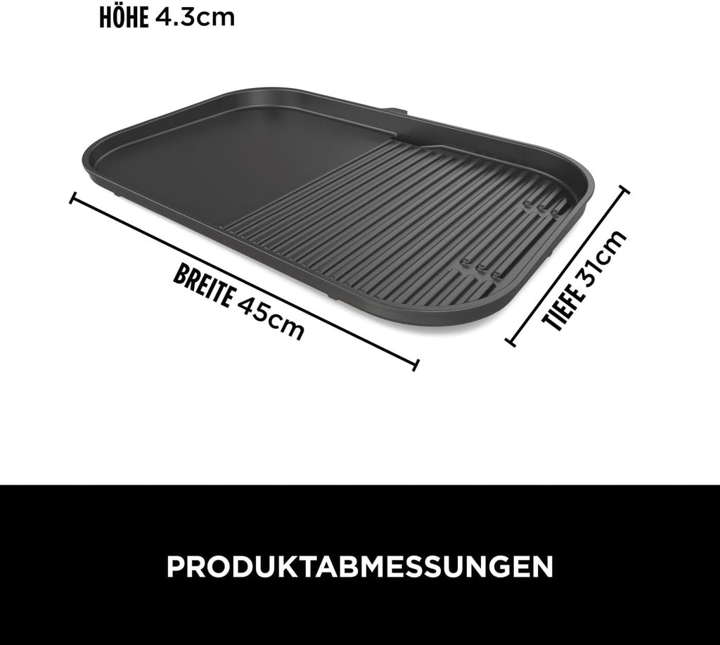 Ninja Woodfire verstellbarer Ständer und Beistelltisch, Außenofen- und Grillständer, robuster Outdoor-Kochtisch und Pizzaofenständer, Schwarz 4718J800EUUK