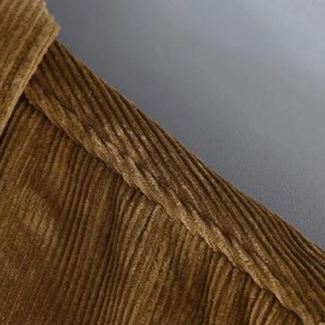 Camicia invernale da uomo in velluto a coste elegante