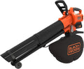 BLACK+DECKER Lausbauger Akku Laubbläser Akku mit Häcksler BCBLV3625L1 (45l Fangsack, bürstenloser Motor, 210 km/h Luftgeschwindigkeit und hohe Saugleistung – 36V, inkl. Akku und Ladegerät)