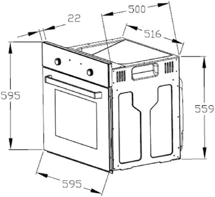 PKM KH-BIC3-I GK IX-2 Set forno da incasso in acciaio inox 60 cm con piano cottura in vetroceramica