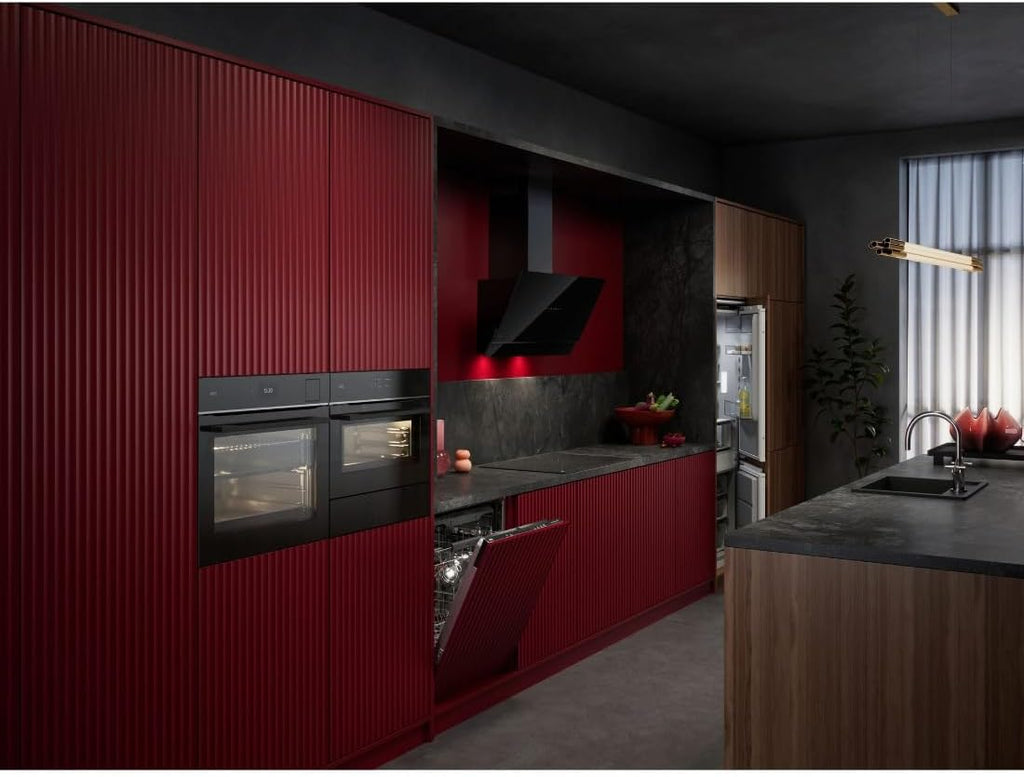 AEG piano cottura a induzione autonomo 80cm con cappa integrata / Prodotto in Germania / 4 zone cottura Flexi con funzione Bridge (combinazione di 2 zone) / Funzione automatica della cappa / Filtro a carbone attivo / COLI84COXB