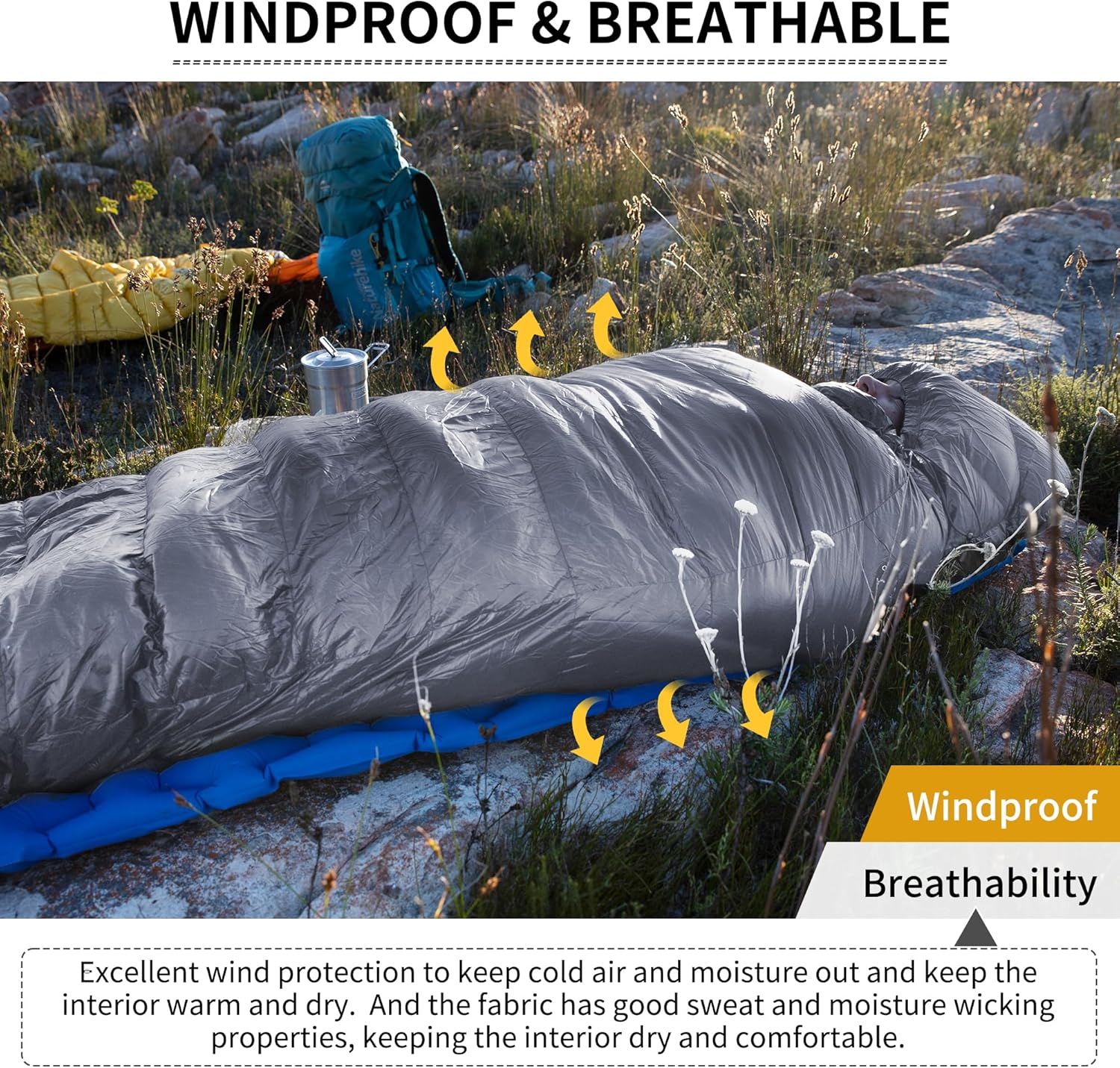 Naturehike CW700/CW400 Sacco a Pelo in Piuma, Ultraleggero, Portatile, Compatto, per Inverno, 4 Stagioni, per Adulti e Bambini, Campeggio, Escursionismo, Viaggi, con Sacco a Compressione
