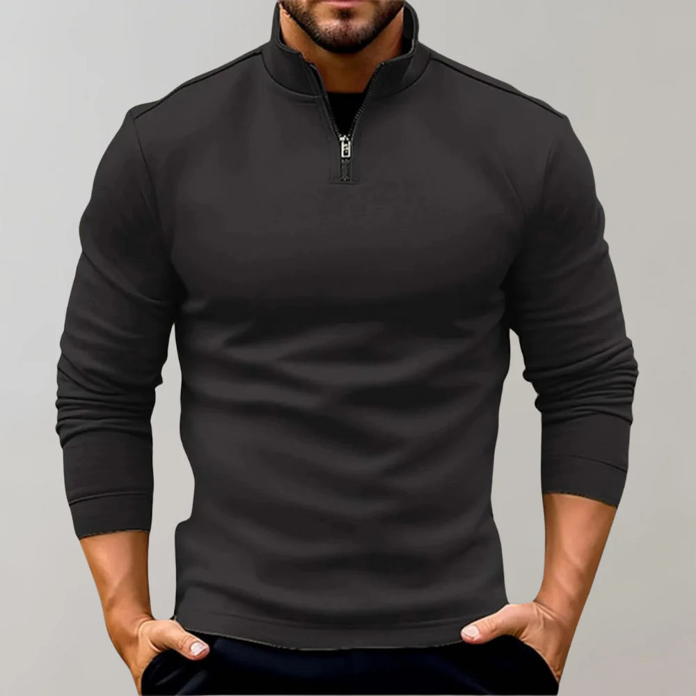 Jens - Pullover mit Reiverschluss und niedrigem Kragen für Mnner