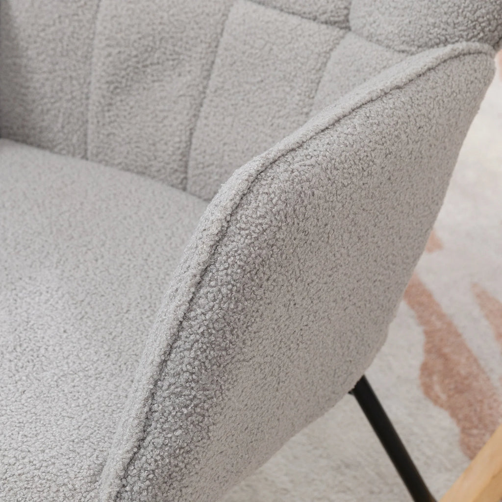 HOMCOM Schaukelstuhl Wohnzimmer Schwingsessel elegant gemütlich