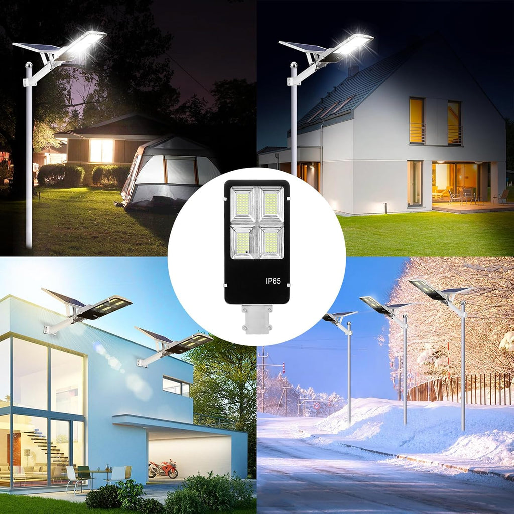 BTTO Solarlampen für Außen mit Fernbedienung,6500K Solar LED Strahler mit 180° Beleuchtungsbereich,IP65 Wasserdichte Dimmbare Solarleuchten Gärten,Wegeleuchten Outdoor für Wand Straße Garage