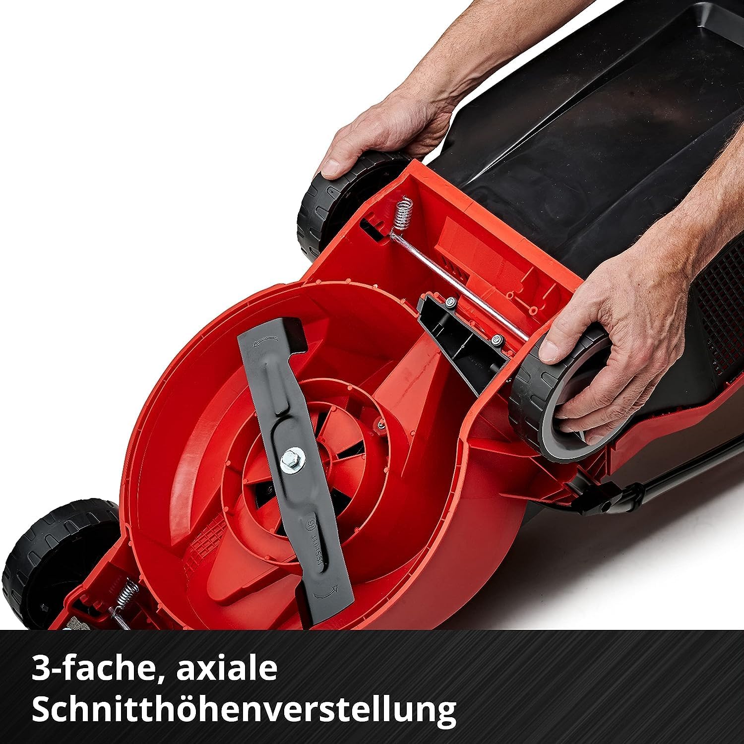 Einhell City Tagliaerba a batteria GE-CM 18/30 Li Kit Power X-Change (18 V, larghezza taglio 30 cm, fino a 150 m, Brushless, cesto di raccolta 25L, altezza taglio 30-70 mm, incl. batteria 3,0 Ah + caricabatterie)