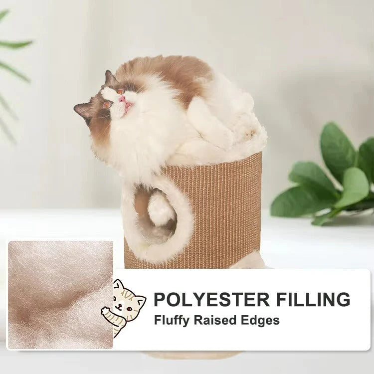 PurrPalast – Kratzbaum mit Spielball für aktiven Katzen-Spa