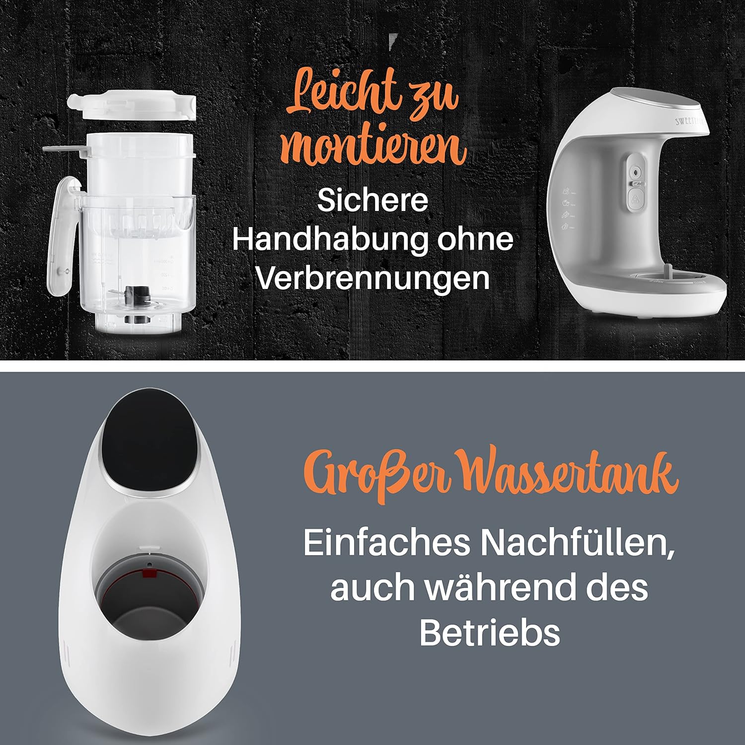 Sweety Fox - Multifunktions Babynahrungszubereiter 7-in-1 - Dampfgarer, Mixer, Pulse, Automatische Reinigungsfunktion, Sterilisiert, Glschenwrmer, Auftaufunktion