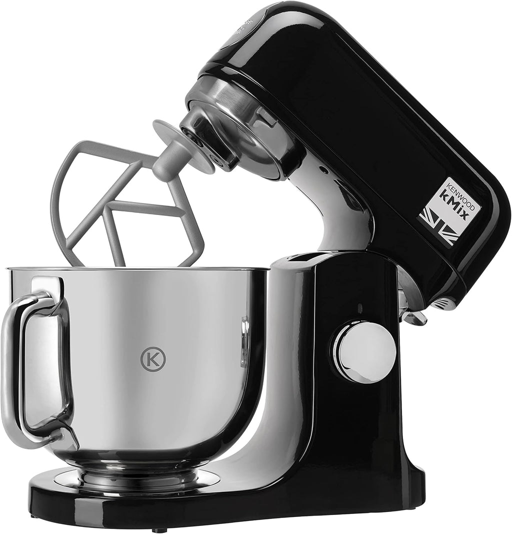 Kenwood kMix KMX750RD Robot da cucina, Ciotola in acciaio inox da 5 litri, Sistema di sicurezza Safe-Use, Corpo in metallo, 1000 Watt, Inclusi set di 3 accessori da pasticceria e paraspruzzi, Rosso