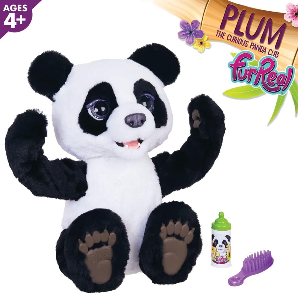 Hasbro FurReal Friends E85935S0 FurReal Plum, my cuddly panda, interactive plush toy, from 4 years