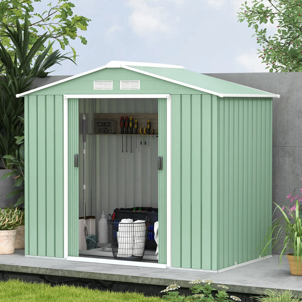 Outsunny Casetta Attrezzi con Porte Scorrevoli e Ventilazione