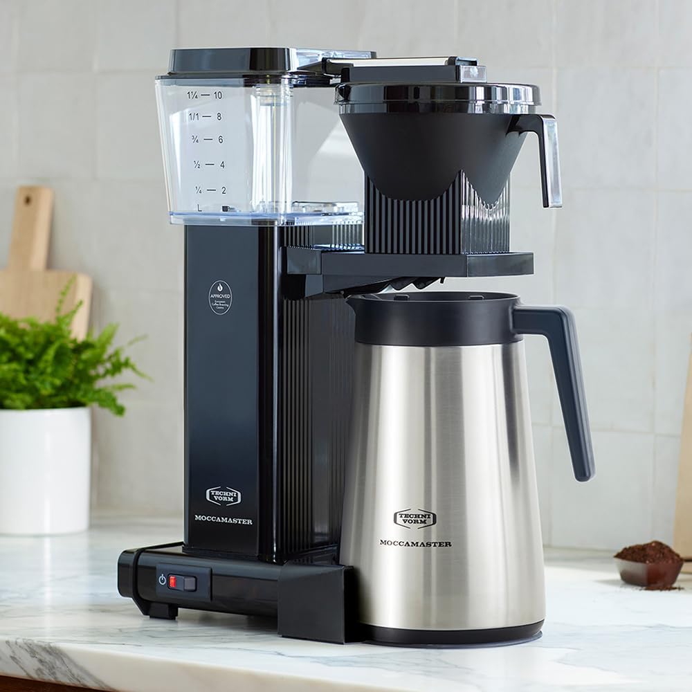 Moccamaster KBGT, Macchina da caffè con filtro e brocca termica, Macchina da caffè con filtro, Bianco sporco, 1.25L