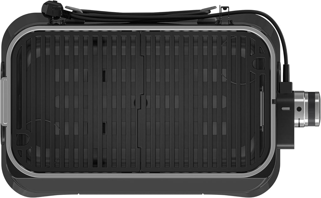 Campingaz Grill Attitude2go, grill a gas ed elettrico, grill da tavolo, grill portatile da balcone/campeggio, con coperchio, termometro e griglia in ghisa, funzionamento a gas o elettrico
