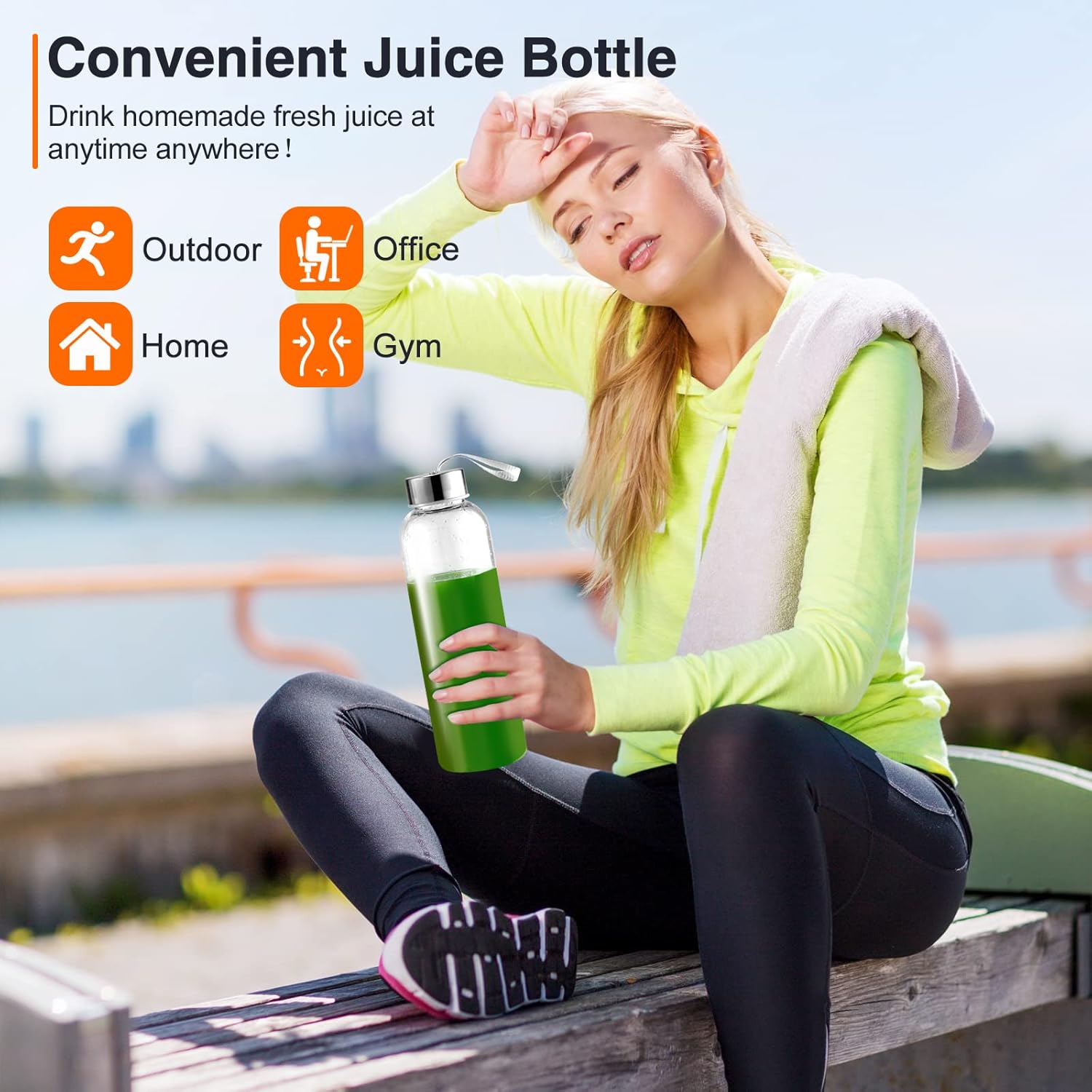 AMZCHEF Estrattore di Succo per Frutta e Verdura con 2 Modalità di Velocità - Slow Juicer con Bottiglia Portatile e 2 Tazze - Cold Press Juicer Senza BPA con LED Intelligente e Funzione di Inversione - Nero