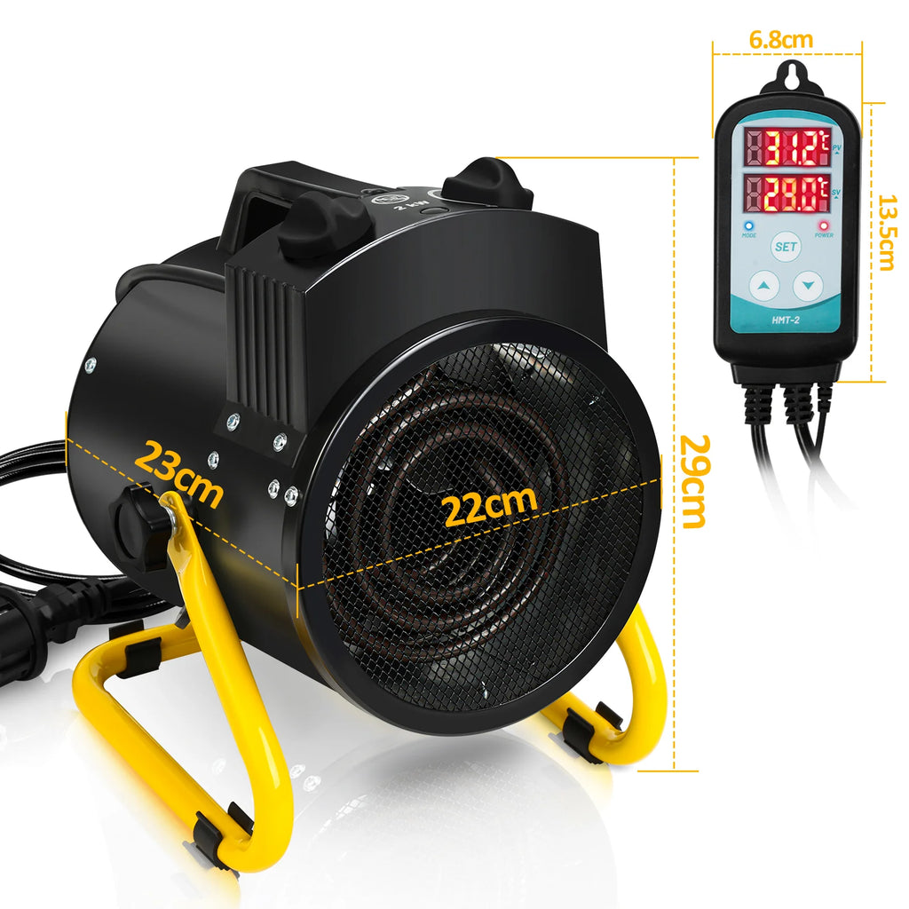 Sonnewelt 2000W Protettore antigelo per serra con termostato IPX4