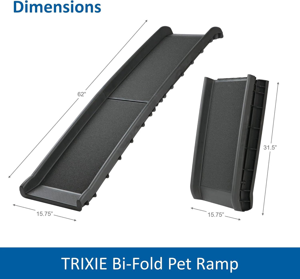 Trixie 3939 Rampa Pieghevole Petwalk, 40 × 156 cm, 4,5 kg, nera