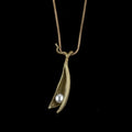Baccello di pisello - Collana con ciondolo - 1 perla