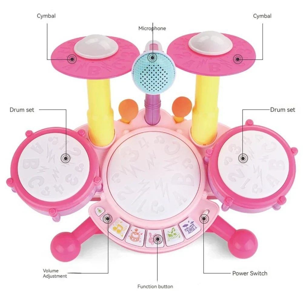 Batteria per bambini - I più piccoli iniziano a suonare - Batteria giocattolo