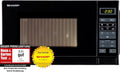 Sharp R242BKW Forno a microonde Solo / 20 L / 800 W / 5 livelli di potenza / 8 programmi automatici / Scongelamento a tempo e in base al peso / Blocco di sicurezza per bambini / Modalità risparmio energetico / Piatto girevole in vetro (25,5 cm) / nero