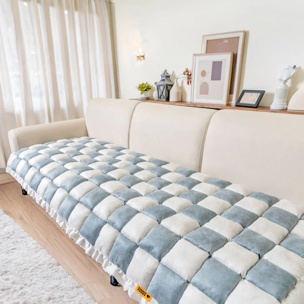 Kuschelige Karomuster Haustier-Decke für Sofa- und Mbel-Schutz
